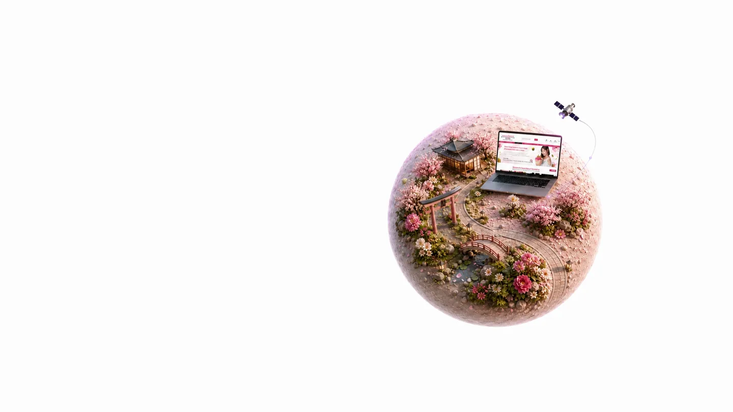 A miniature project world representing the Nippon Florist ecommerce experience